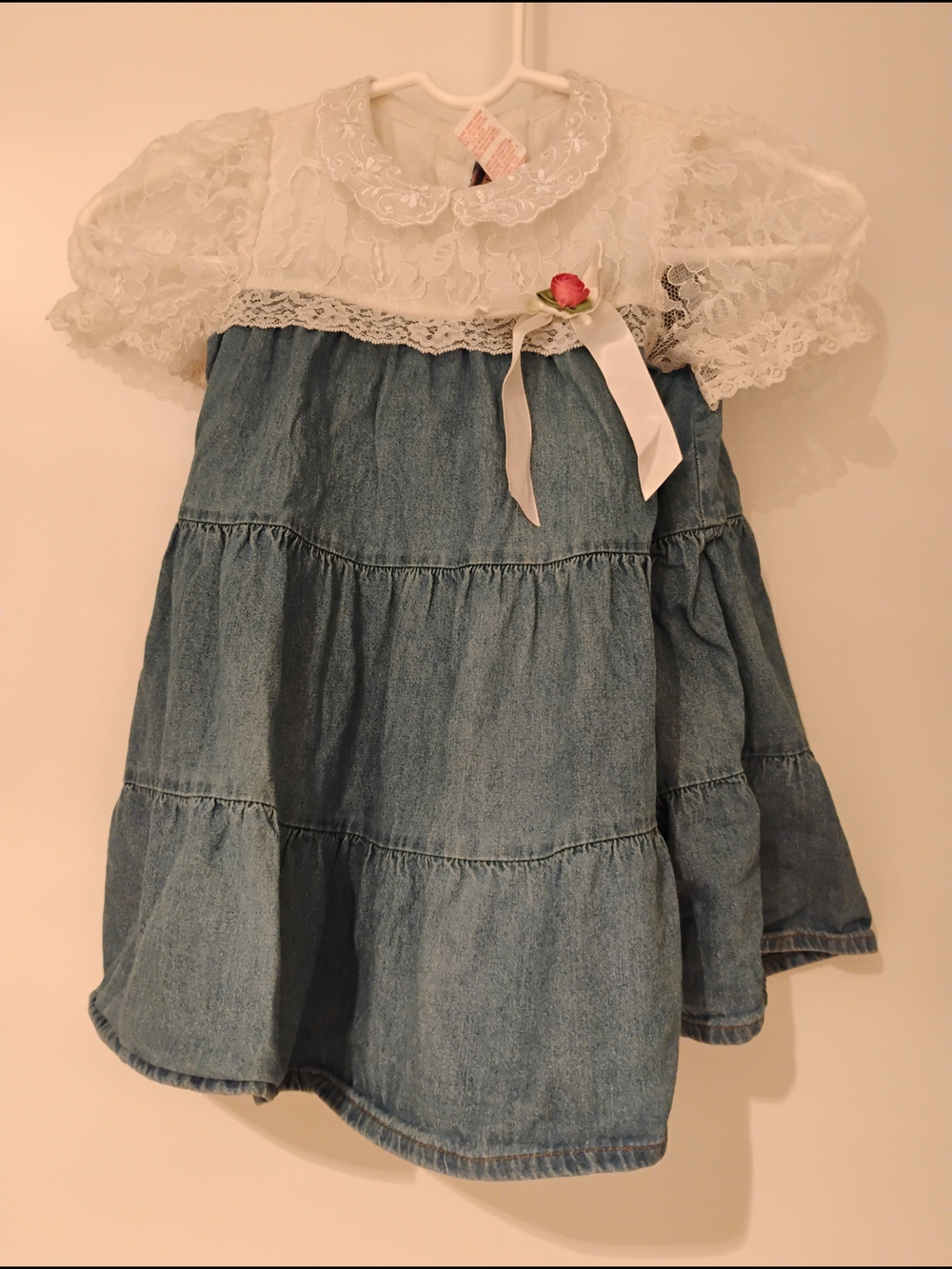 Brooke Lyndsay Girls Tiered Denim Dress Size 5
